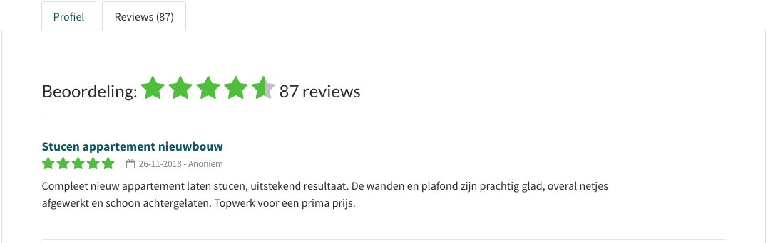 Gogov werkspot stukadoor reviews